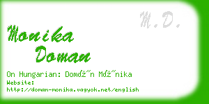 monika doman business card